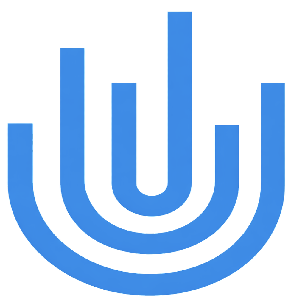 UnFollowed logo concept showing blue U mark and wordmark.